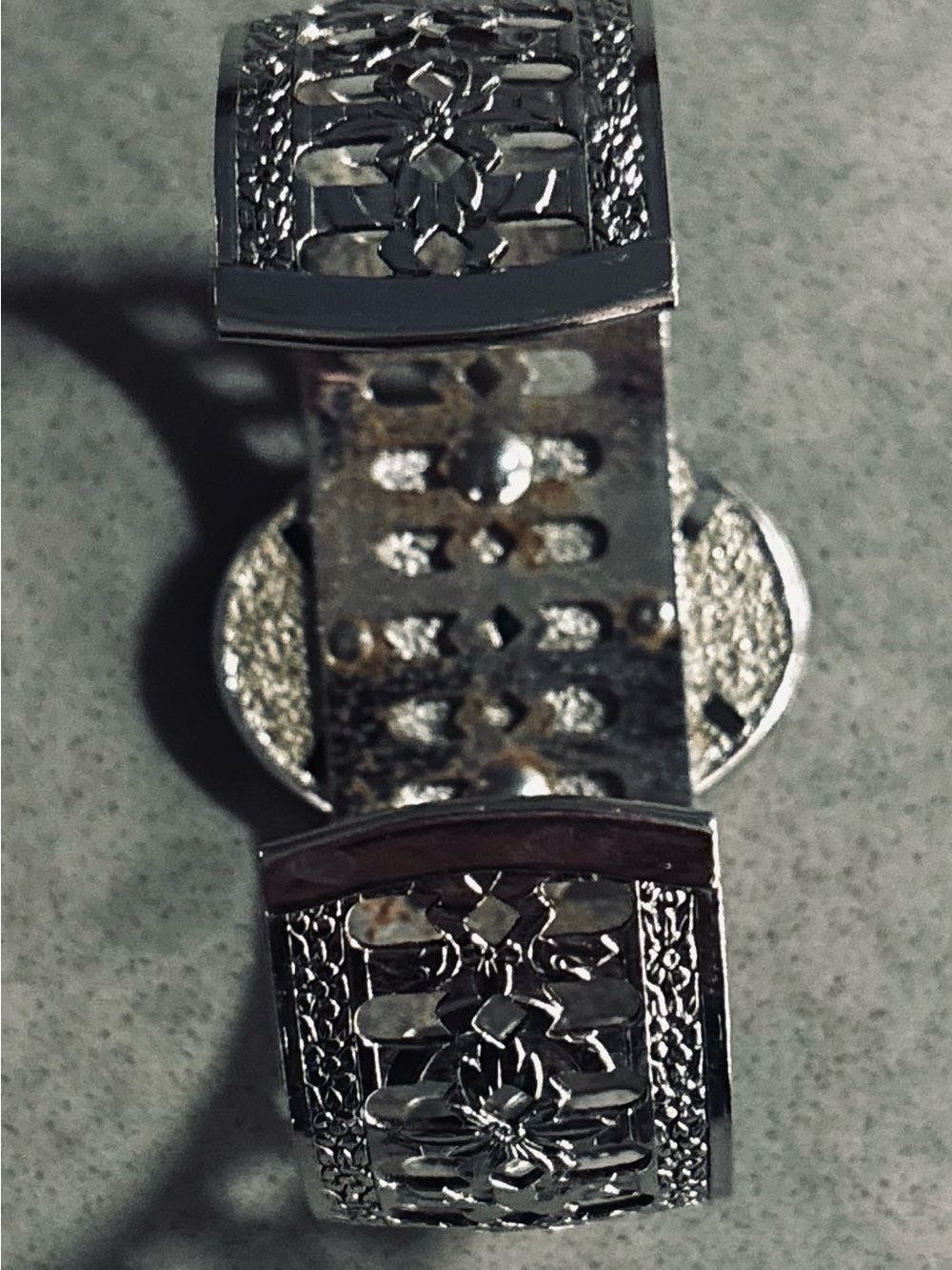 Turquoise Stone Sterling Silver Cuff Bracelet - Picture 5 of 5